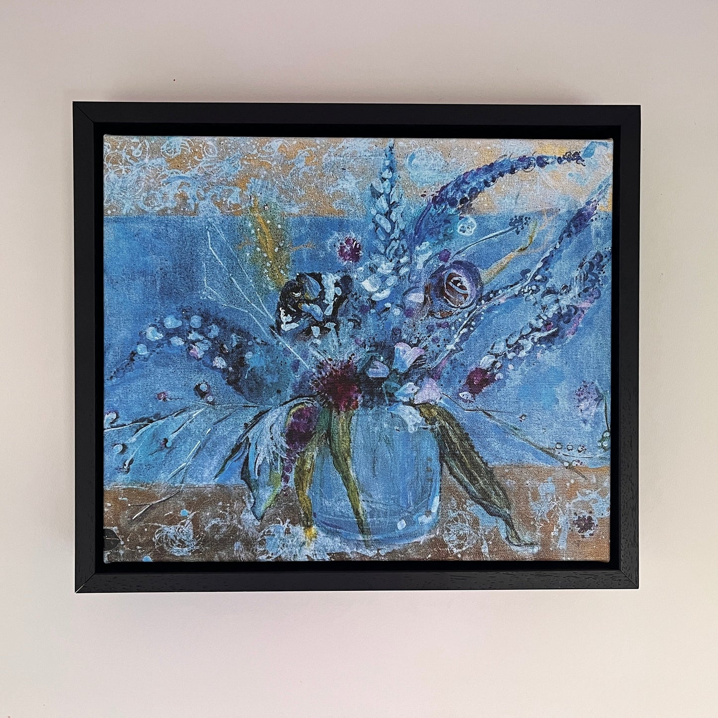 Happy Flowers, Framed Canvas