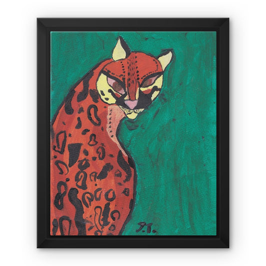 Leopard, Framed Canvas