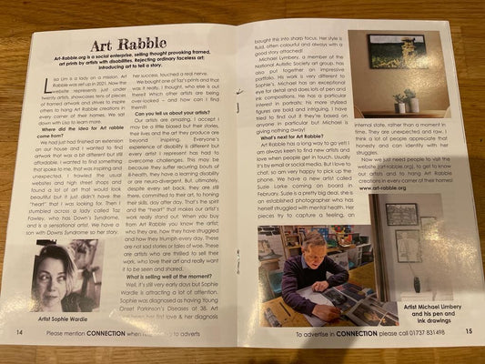 First piece of Print PR for Art Rabble. Two page, centre editorial. Four pictures of the artists.