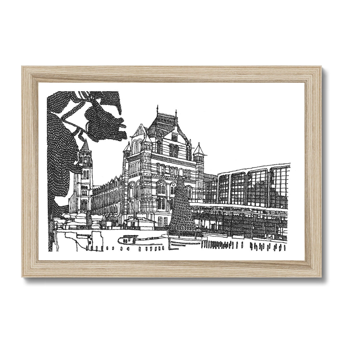 Natural History Museum at Christmas Framed Print