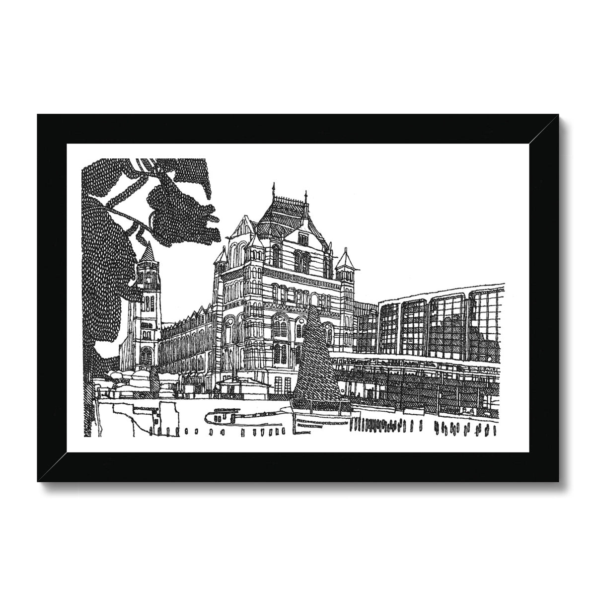 Natural History Museum at Christmas Framed Print