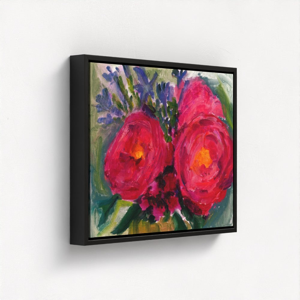 Peonies Framed Canvas