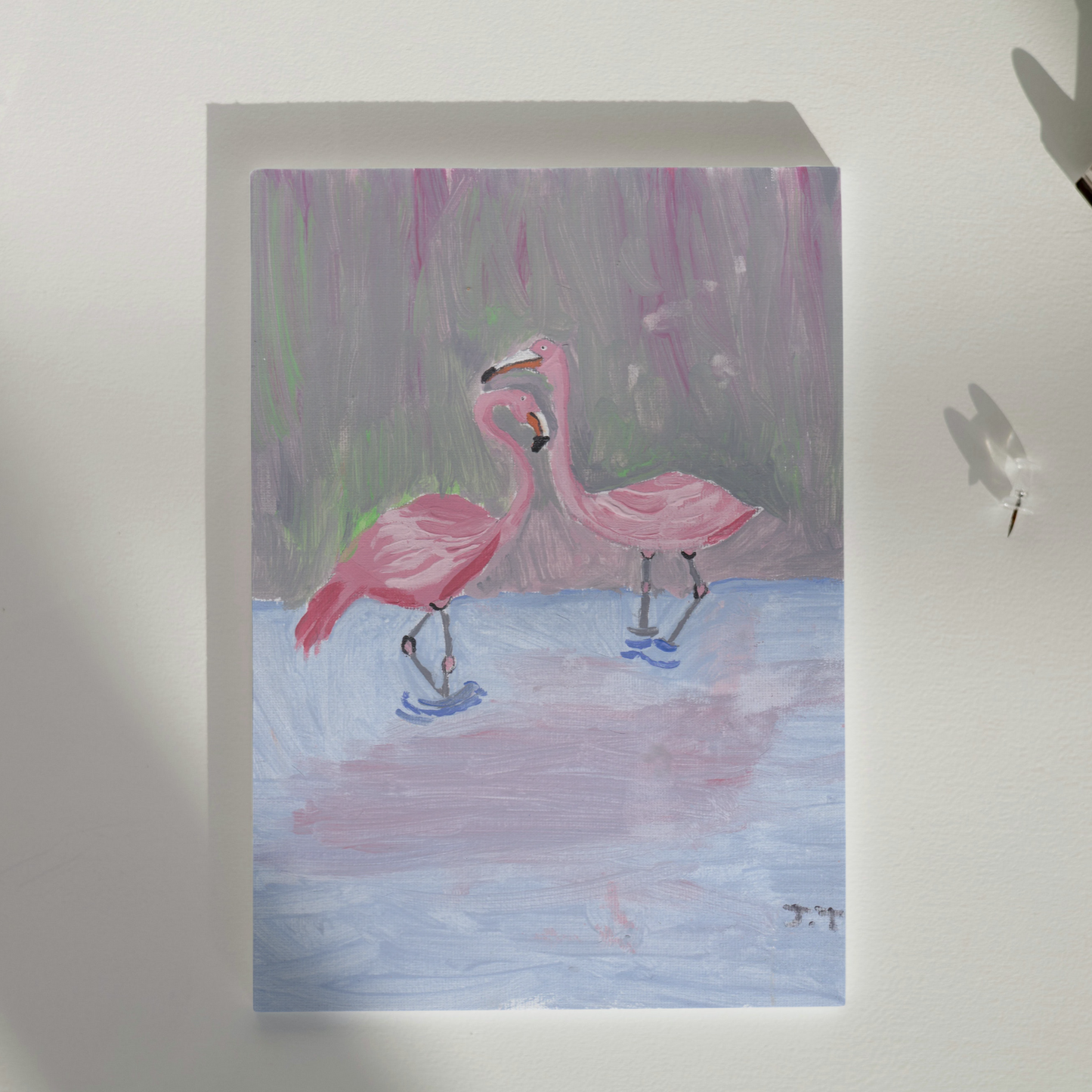 Flamingos, Greeting Card