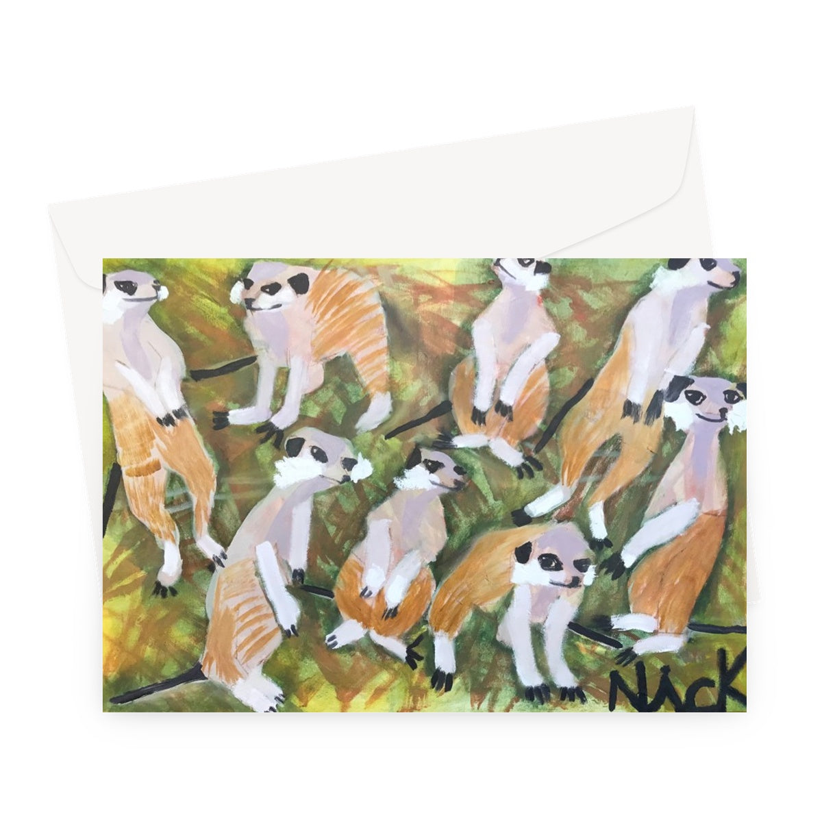 Meerkat Mayhem Greeting Card