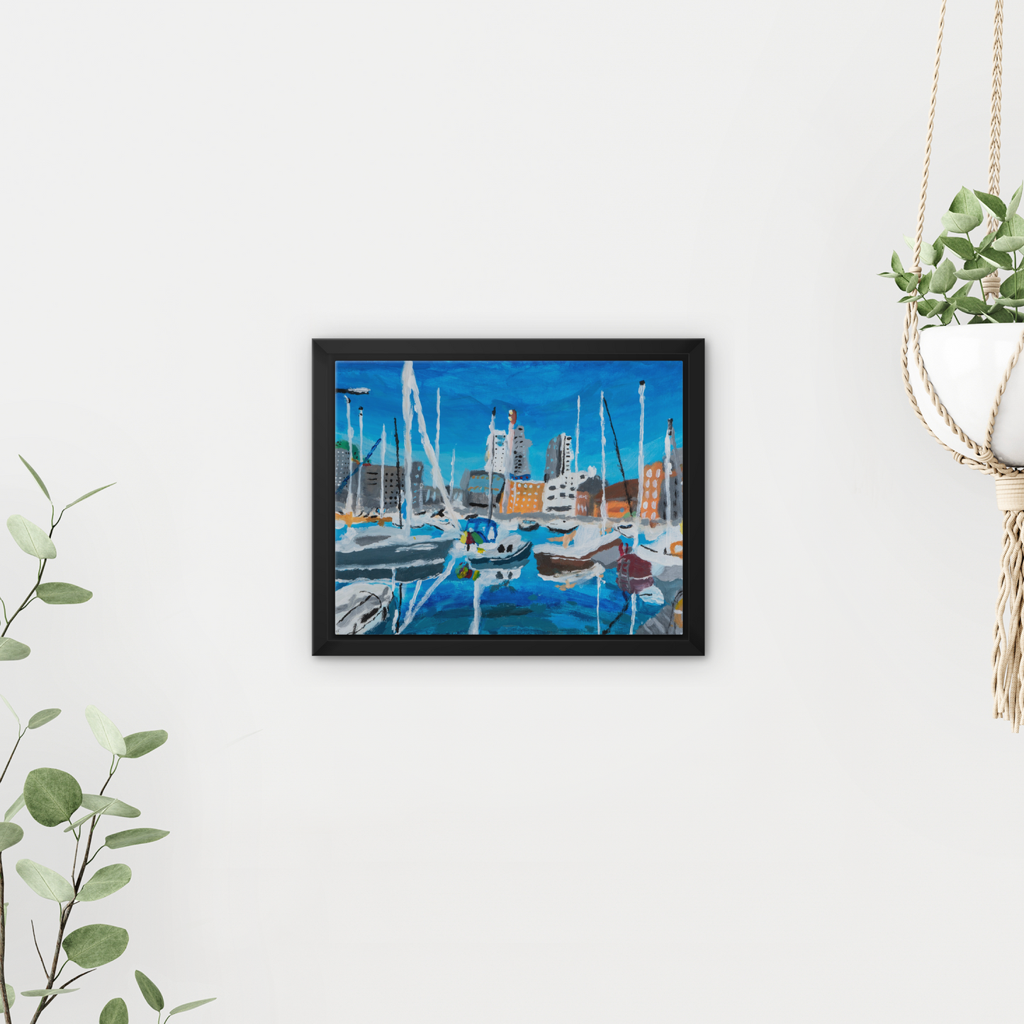 Neptune's Quay, Framed Canvas