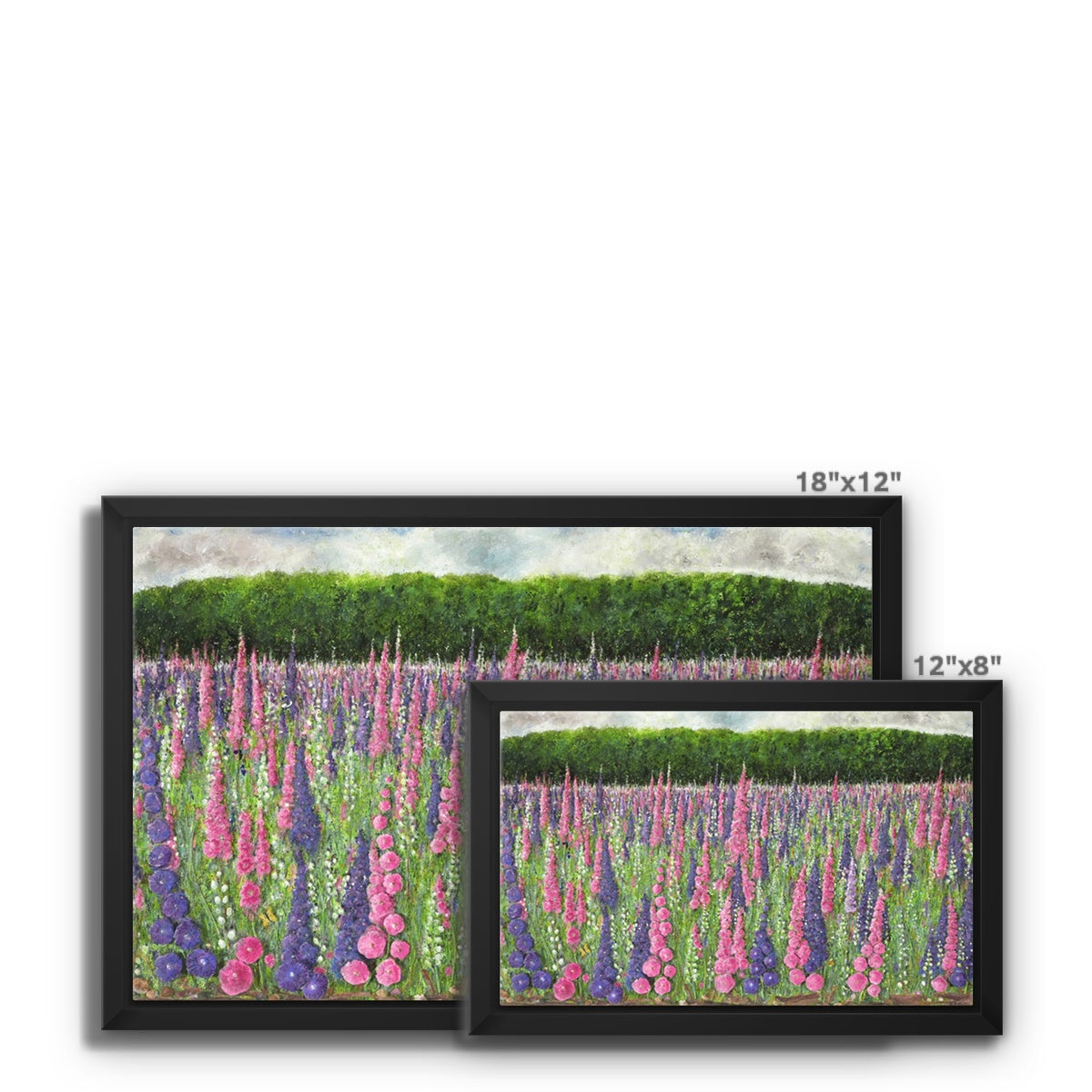 The Confetti Fields, Framed Canvas