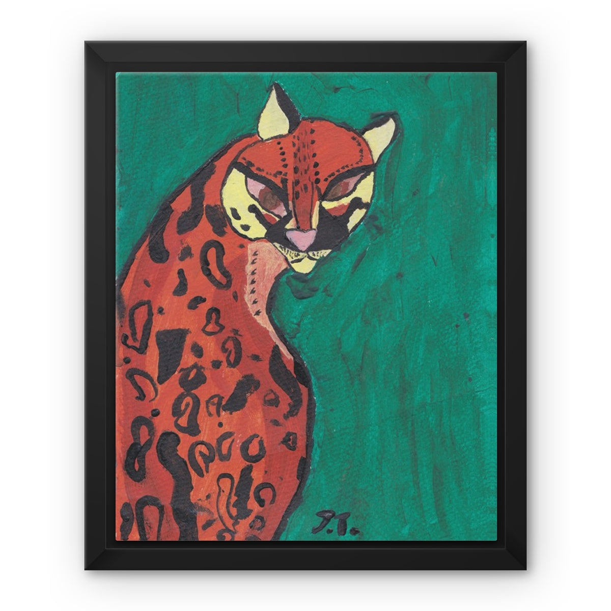 Leopard, Framed Canvas