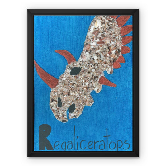 Regaliceratops, Framed Canvas
