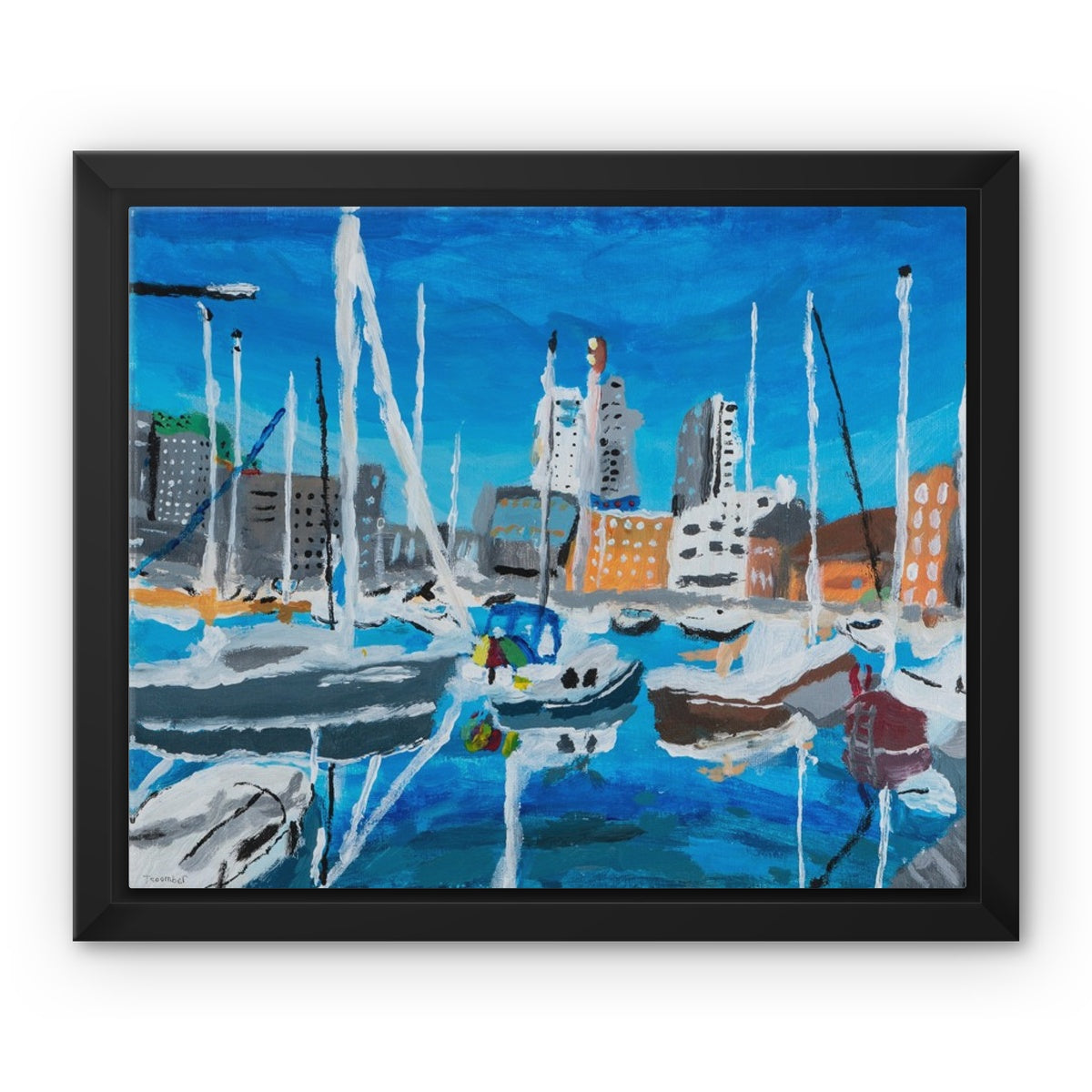 Neptune's Quay, Framed Canvas