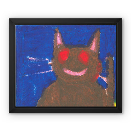 Meow, Framed Canvas