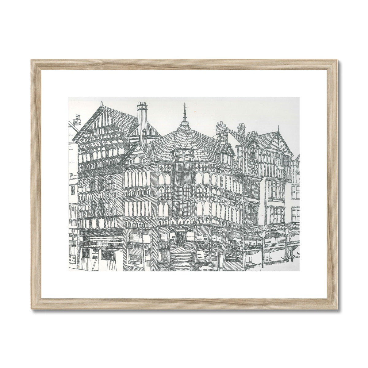 Tudor House, Framed & Mounted Print